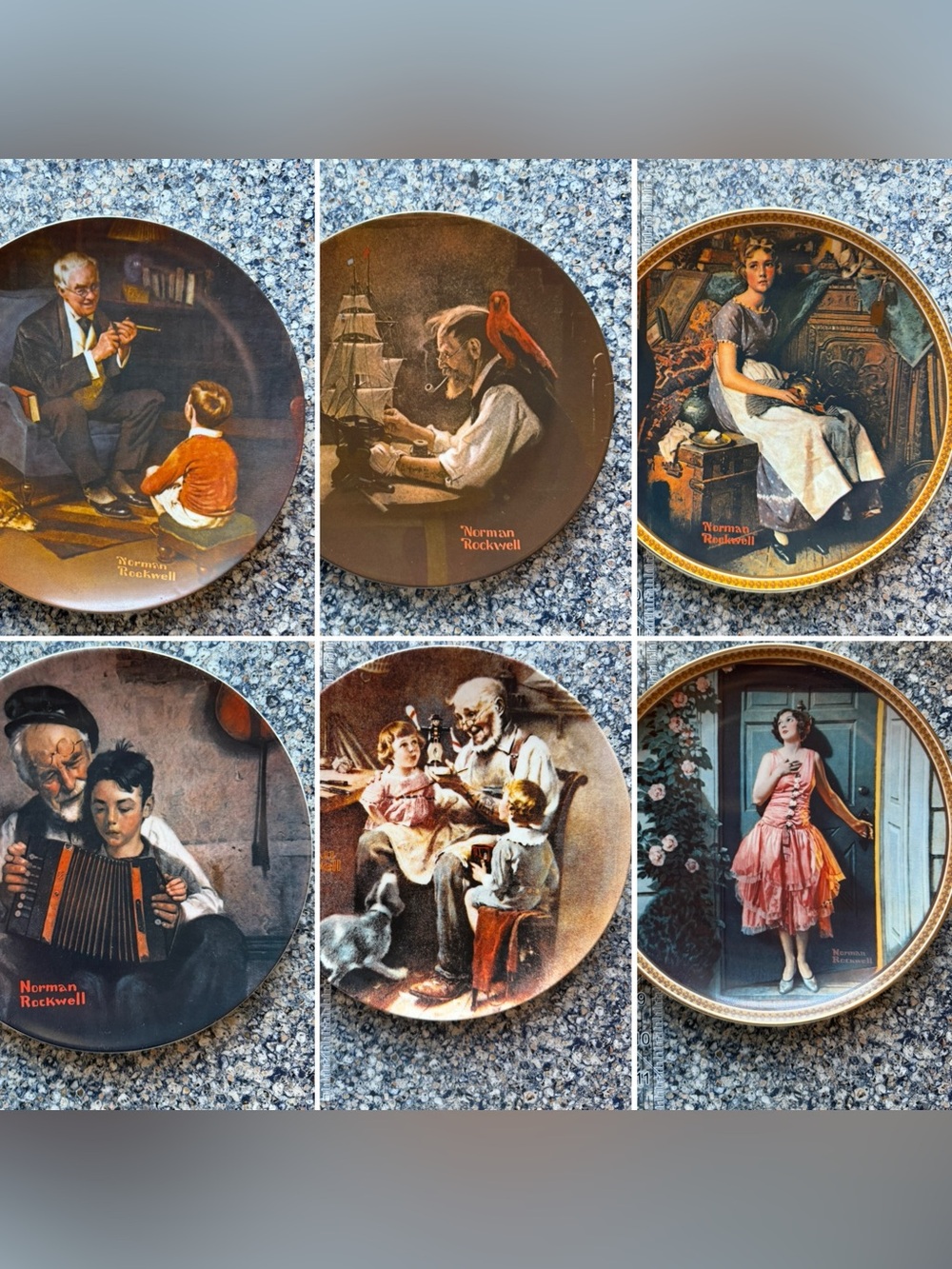 Norman Rockwell Vintage Wall Plates